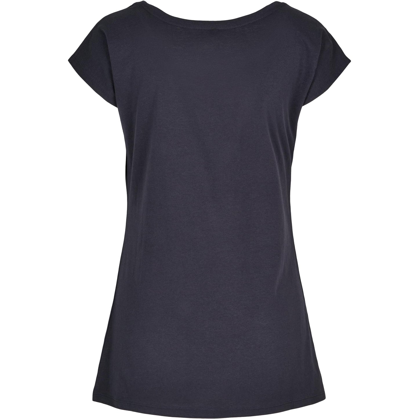 Navy - Back - Build Your Brand Womens-Ladies Wide Neck T-Shirt