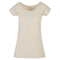 Sand - Front - Build Your Brand Womens-Ladies Wide Neck T-Shirt
