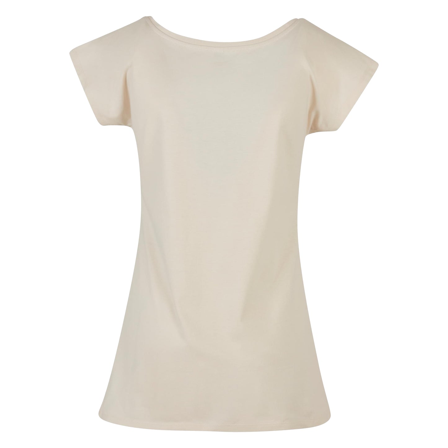 Sand - Back - Build Your Brand Womens-Ladies Wide Neck T-Shirt