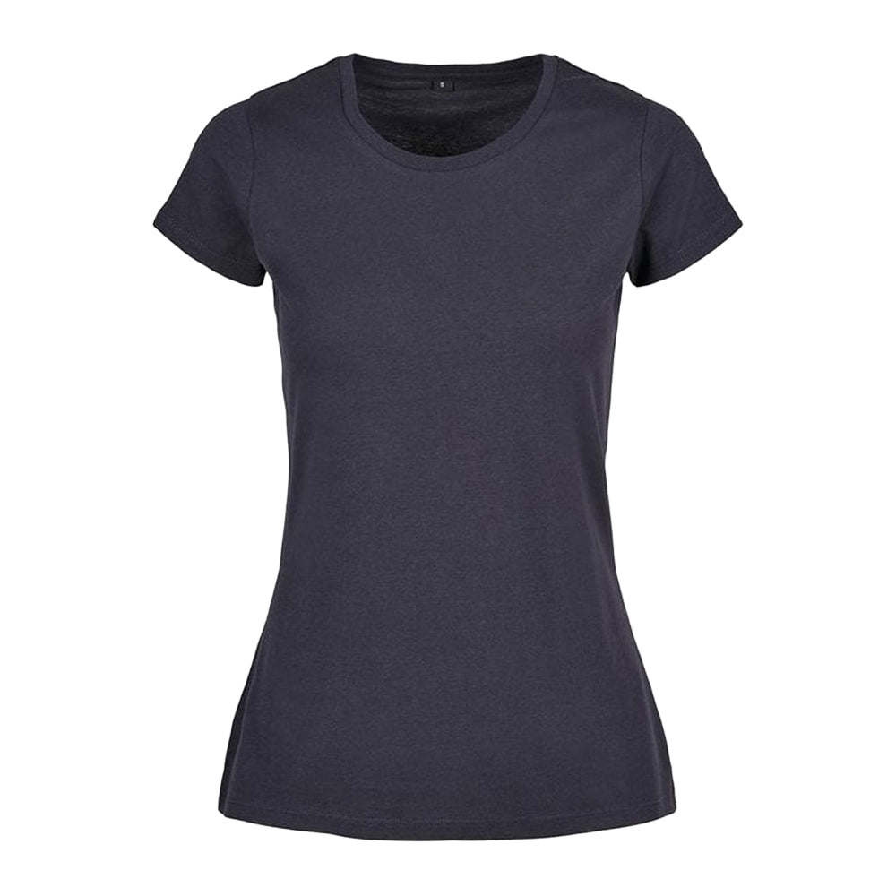 Navy - Front - Build Your Brand Womens-Ladies Basic T-Shirt