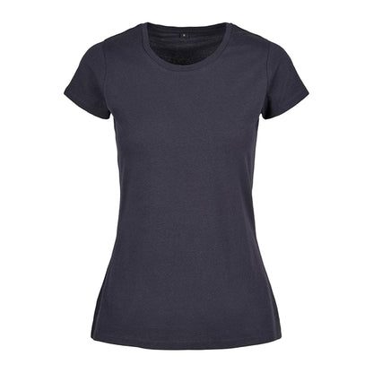 Navy - Front - Build Your Brand Womens-Ladies Basic T-Shirt