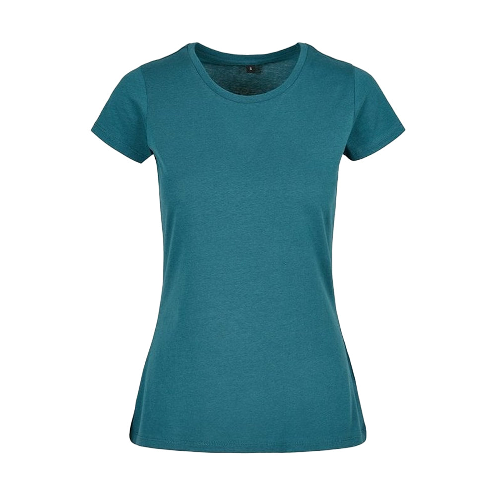 Teal - Front - Build Your Brand Womens-Ladies Basic T-Shirt