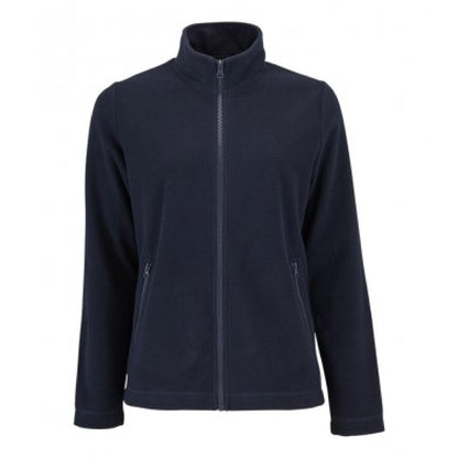 Navy - Side - SOLS Womens-Ladies Norman Fleece Jacket