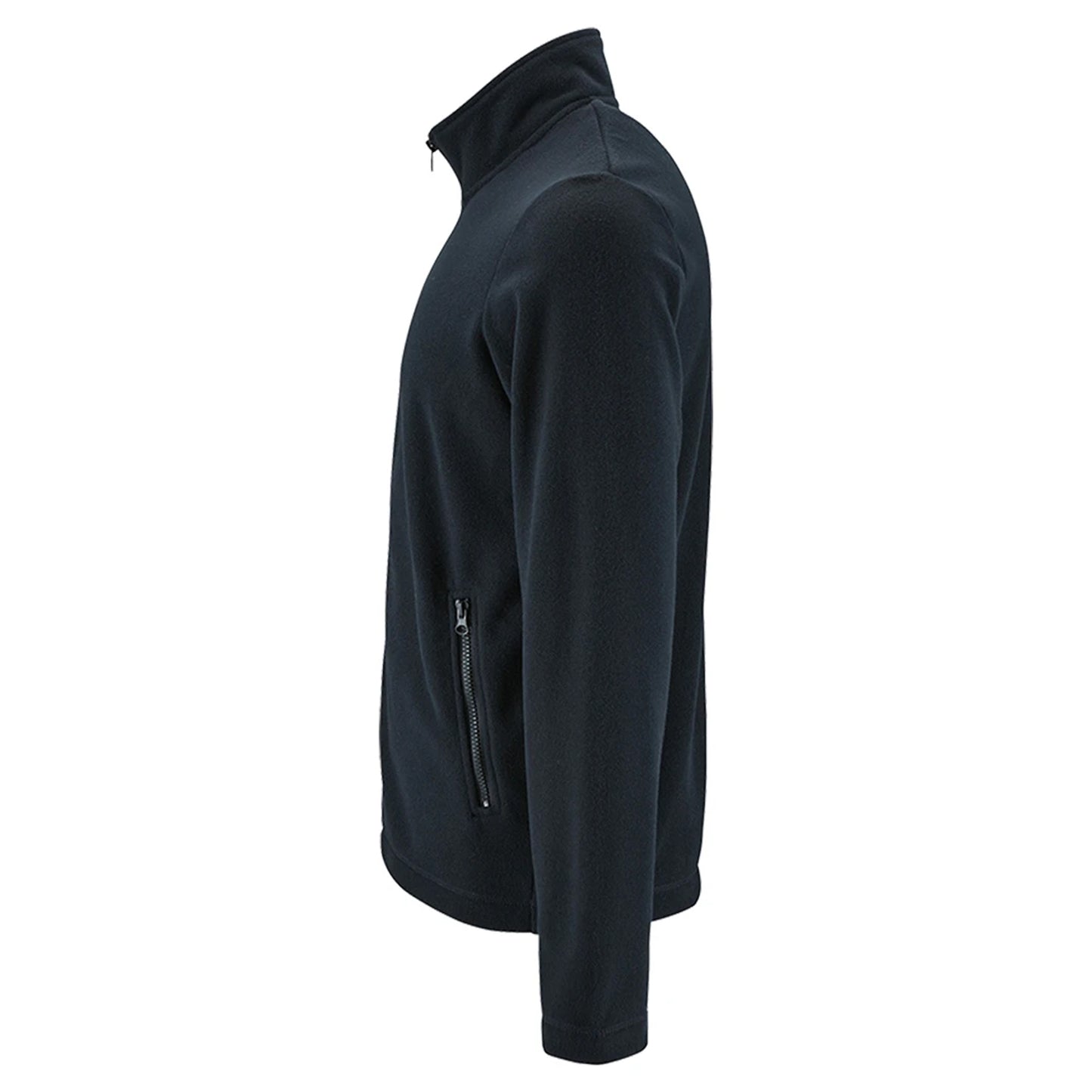 Black - Side - SOLS Womens-Ladies Norman Fleece Jacket
