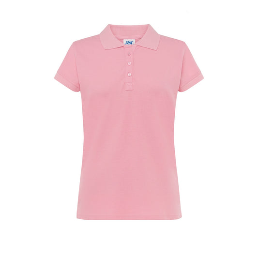 Pink - Front - JHK Womens-Ladies Regular Polo Shirt