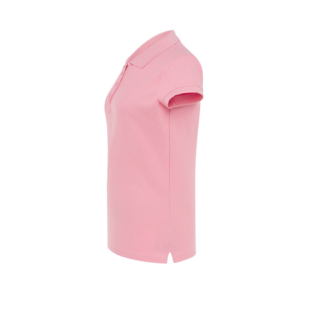 Pink - Side - JHK Womens-Ladies Regular Polo Shirt