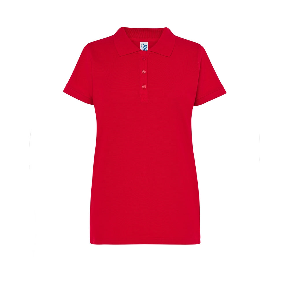 Red - Front - JHK Womens-Ladies Regular Polo Shirt