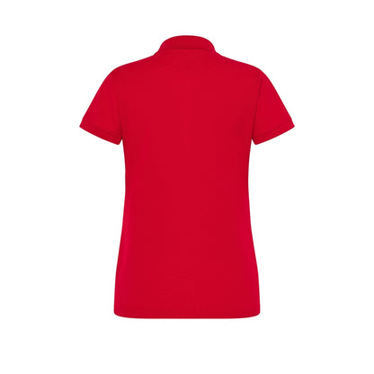 Red - Back - JHK Womens-Ladies Regular Polo Shirt