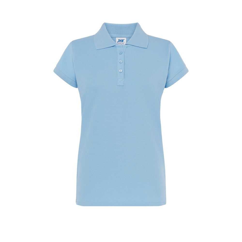 Sky - Front - JHK Womens-Ladies Regular Polo Shirt