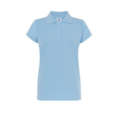 Sky - Front - JHK Womens-Ladies Regular Polo Shirt