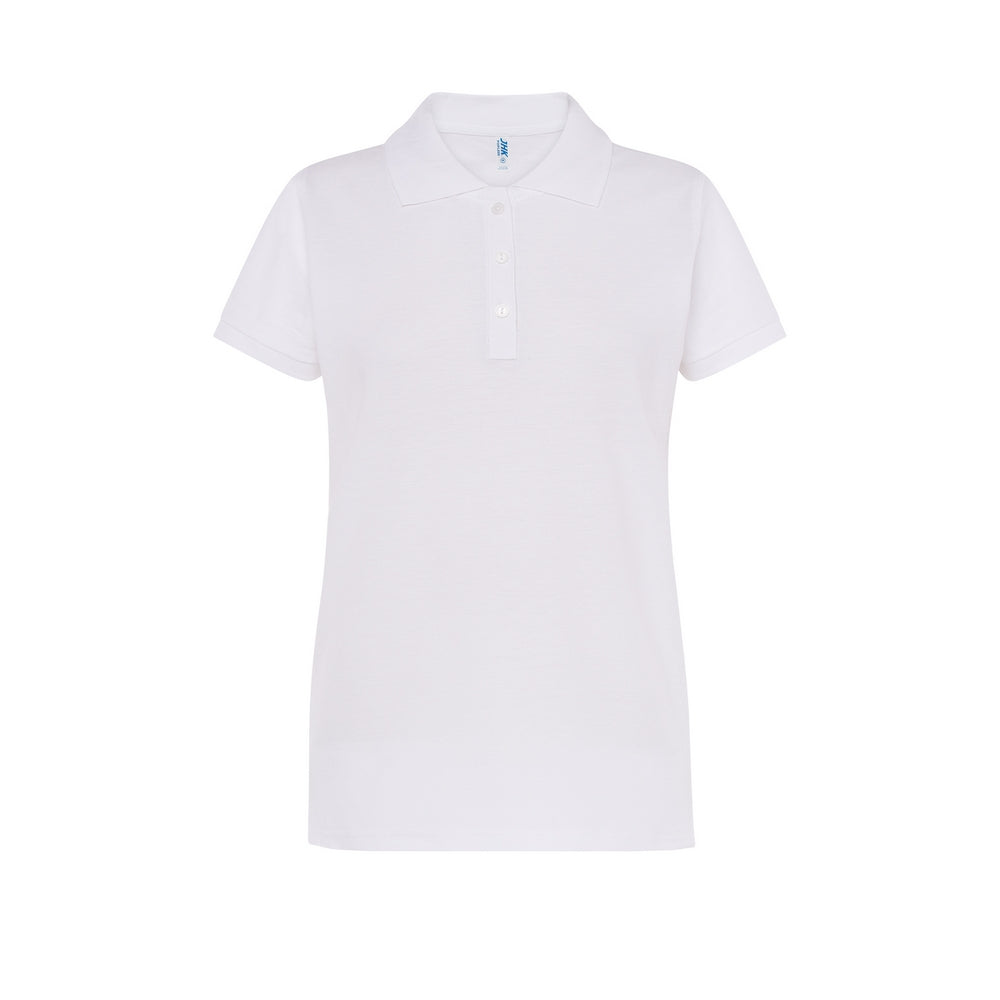 White - Front - JHK Womens-Ladies Regular Polo Shirt