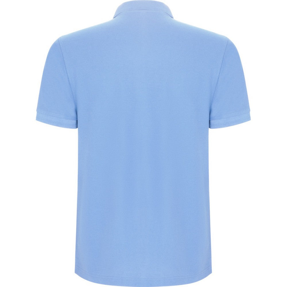 Sky Blue - Back - Roly Mens Pegaso Premium Plain Polo Shirt
