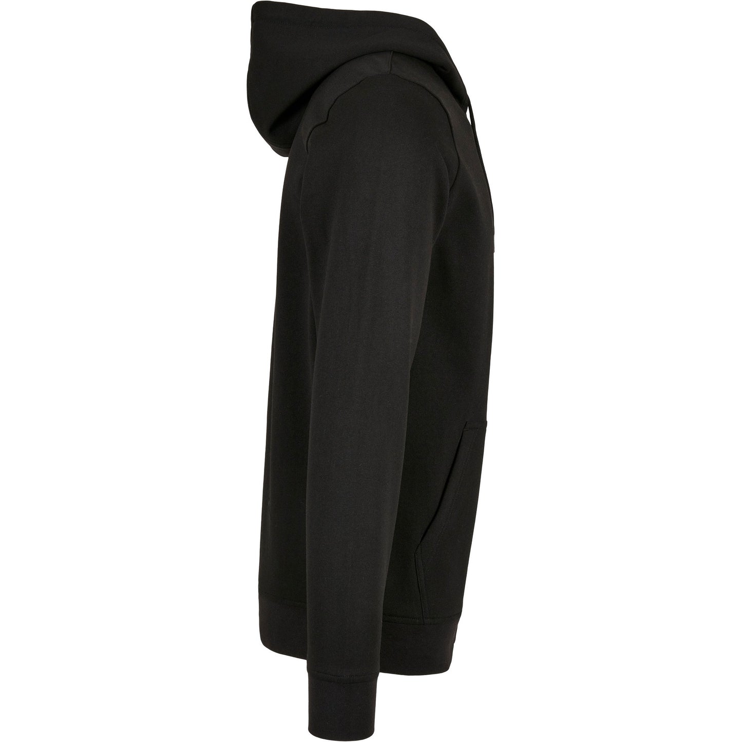 Black - Side - Build Your Brand Unisex Adult Basic Full Zip Hoodie