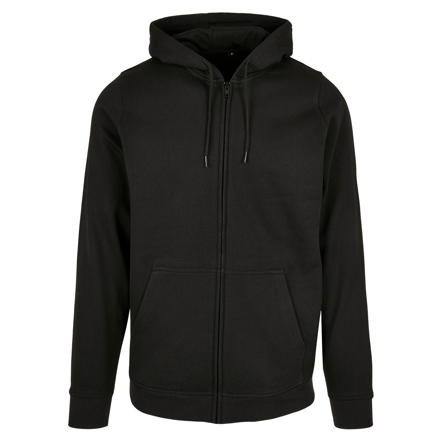 Black - Front - Build Your Brand Unisex Adult Basic Full Zip Hoodie