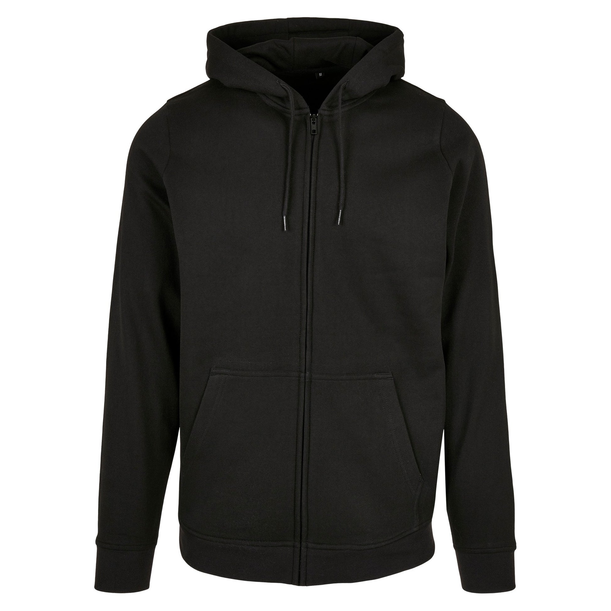 Black - Front - Build Your Brand Unisex Adult Basic Full Zip Hoodie