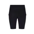 Jet Black - Front - Just Cool Womens-Ladies Recycled Technical Cycling Shorts