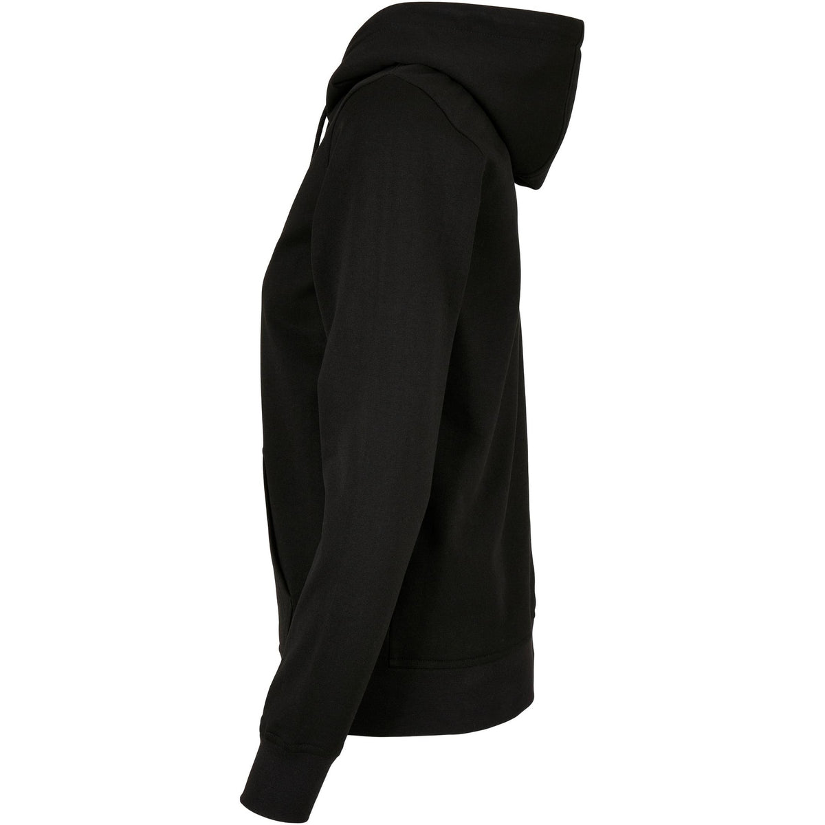 Black - Side - Build Your Brand Womens-Ladies Basic Full Zip Hoodie