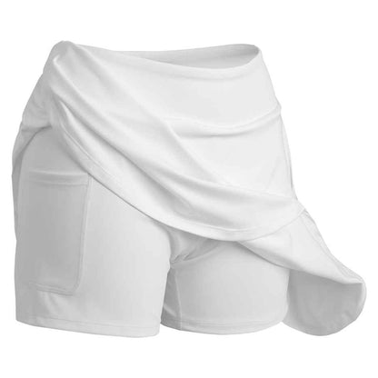 White - Front - Result Genuine Recycled Womens-Ladies Fitness Skort