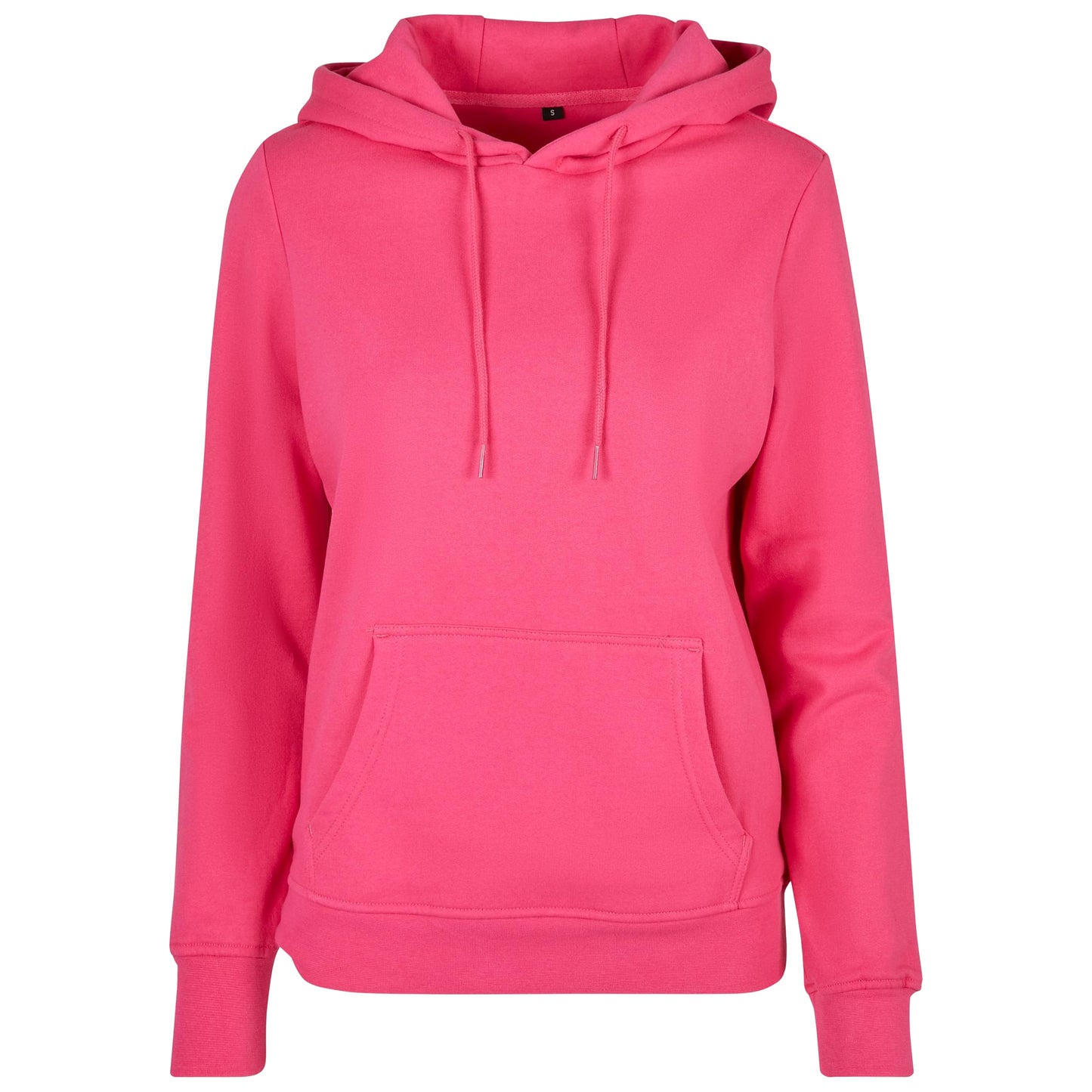 Hibiscus Pink - Front - Build Your Brand Womens-Ladies Basic Hoodie