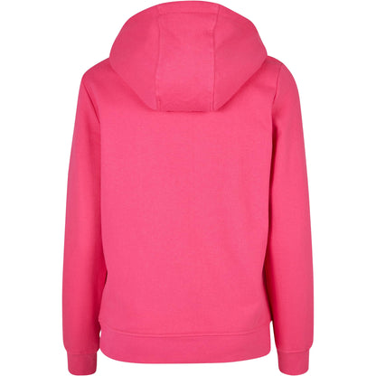 Hibiscus Pink - Back - Build Your Brand Womens-Ladies Basic Hoodie