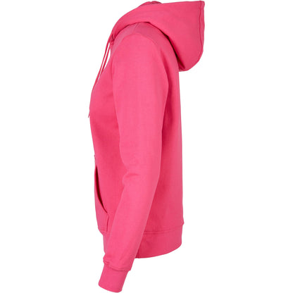 Hibiscus Pink - Side - Build Your Brand Womens-Ladies Basic Hoodie
