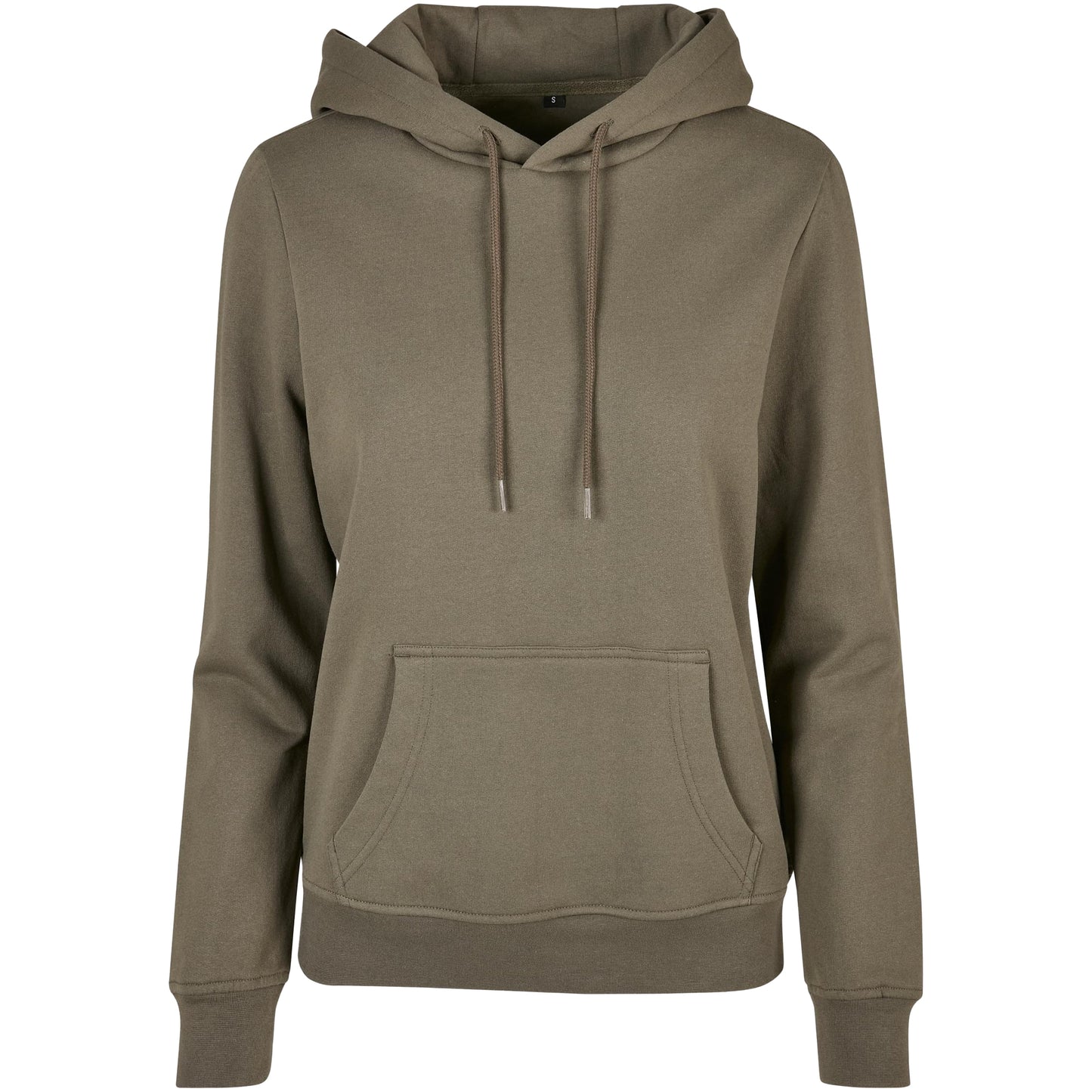 Olive - Front - Build Your Brand Womens-Ladies Basic Hoodie