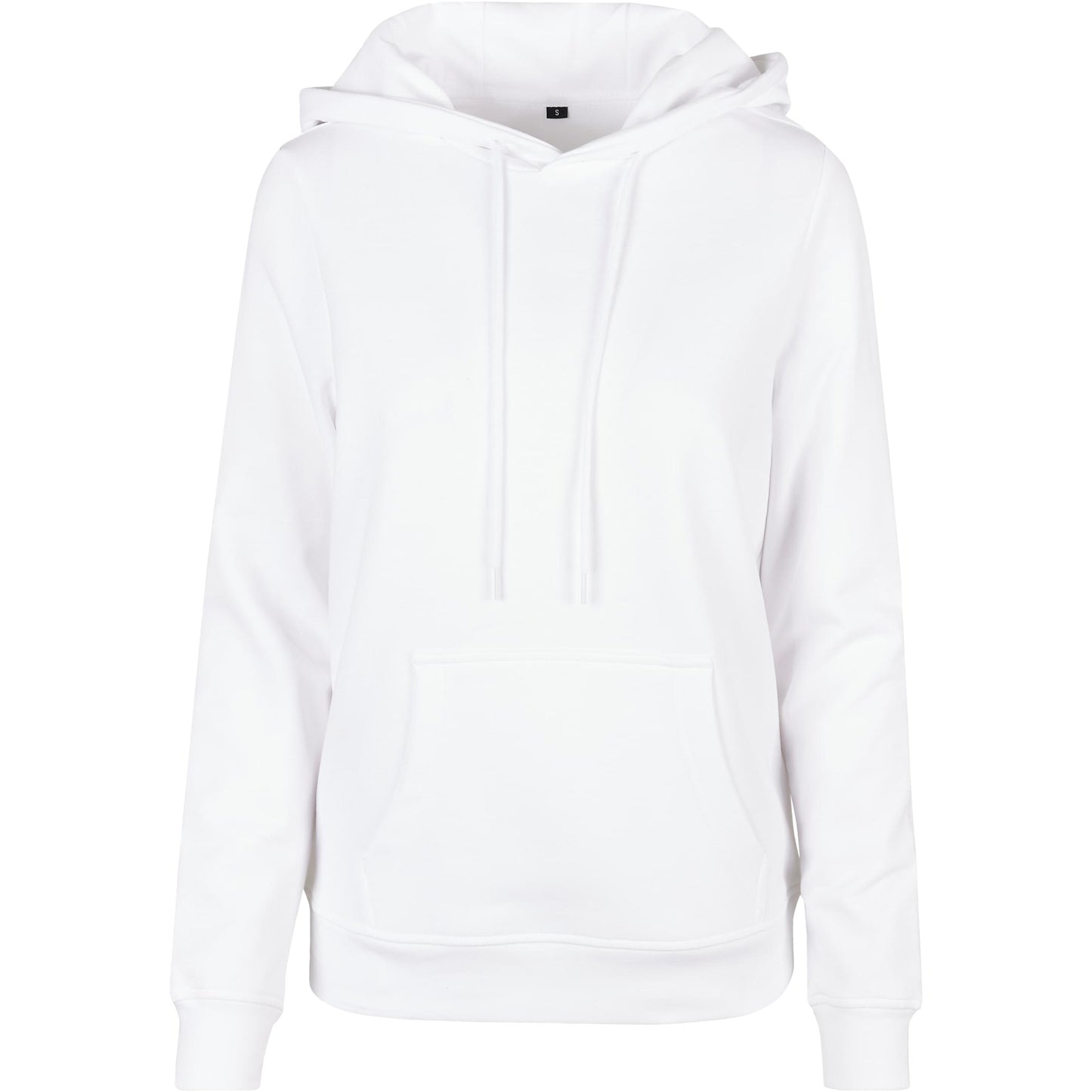 White - Front - Build Your Brand Womens-Ladies Basic Hoodie