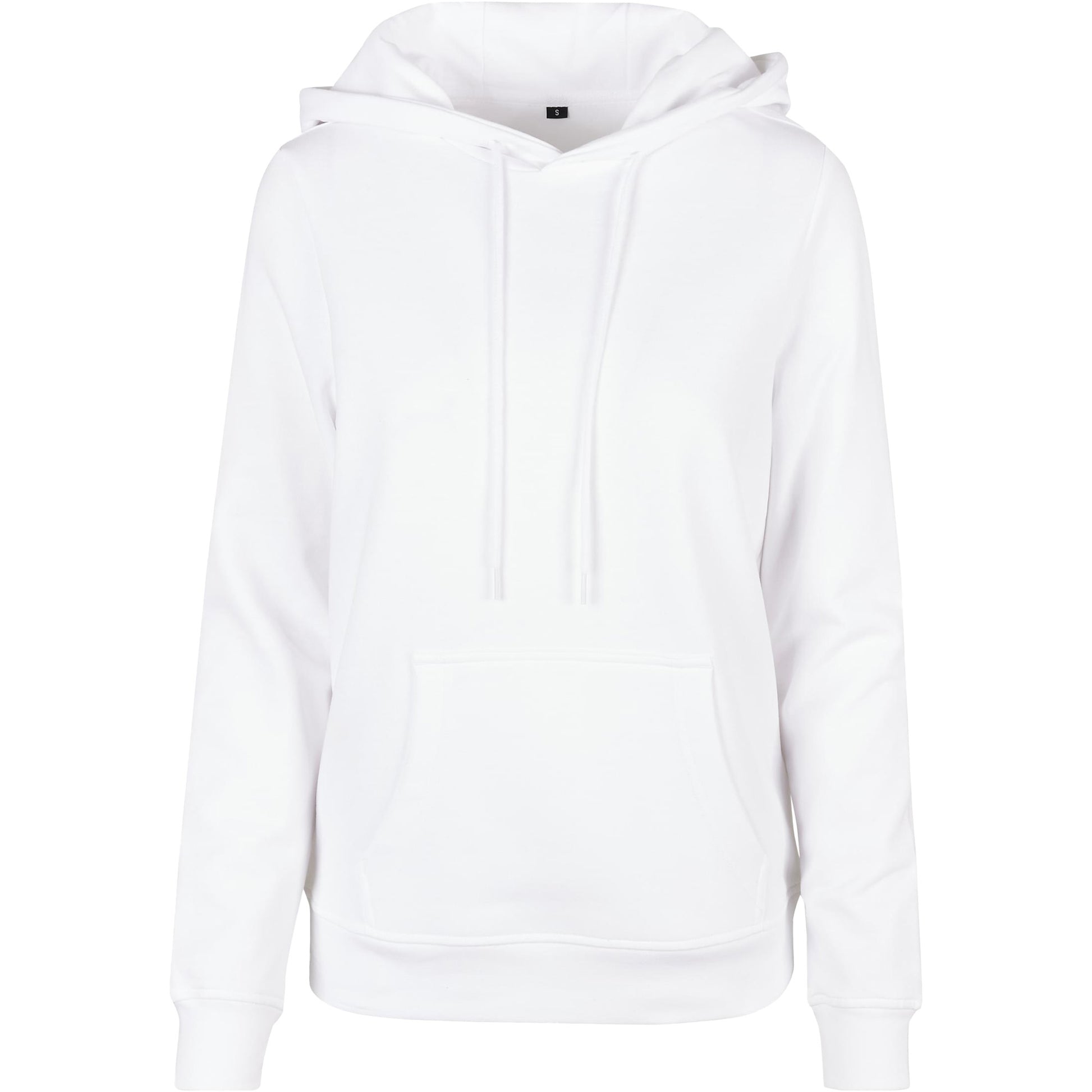 White - Front - Build Your Brand Womens-Ladies Basic Hoodie