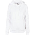 White - Front - Build Your Brand Womens-Ladies Basic Hoodie