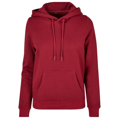 Burgundy - Front - Build Your Brand Womens-Ladies Basic Hoodie
