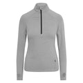 Silver Grey - Front - Just Cool Womens-Ladies Cool-Flex Half Zip Top