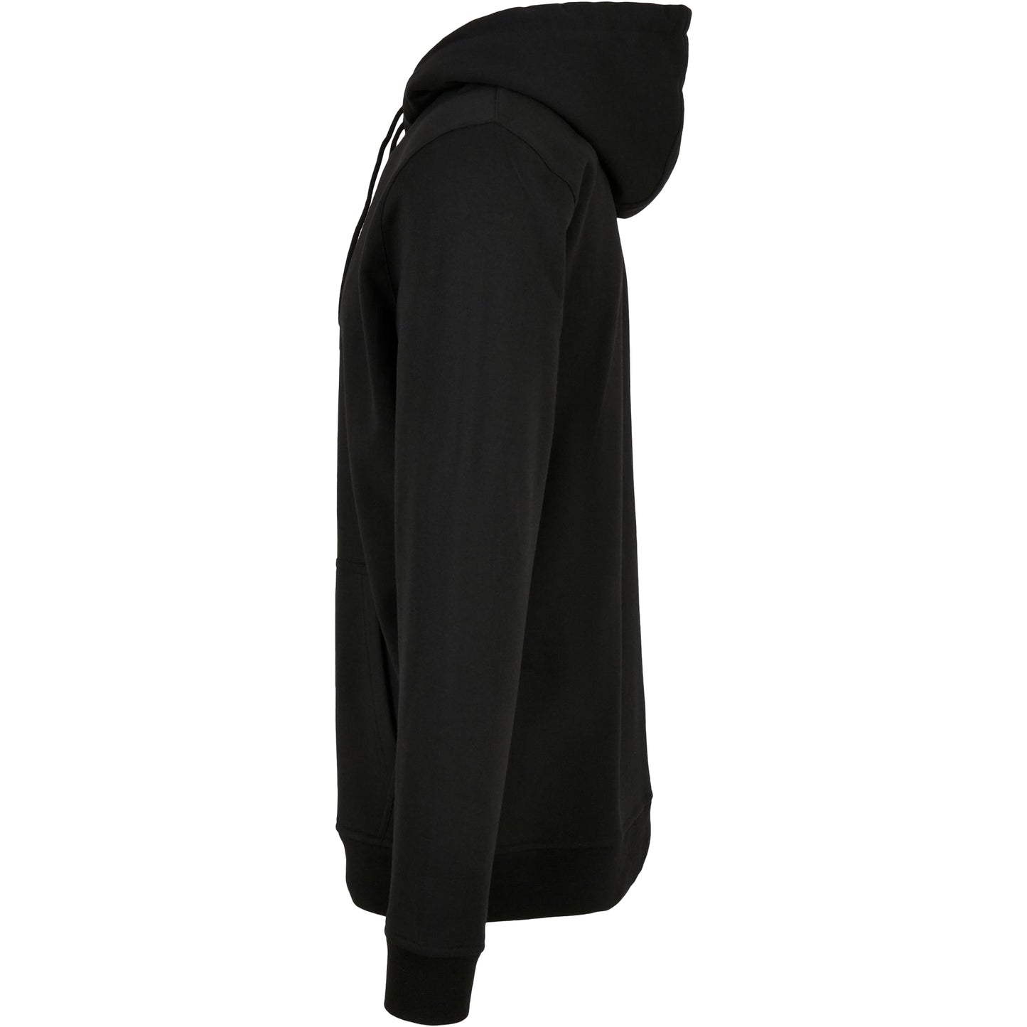 Black - Side - Build Your Brand Unisex Adult Basic Hoodie