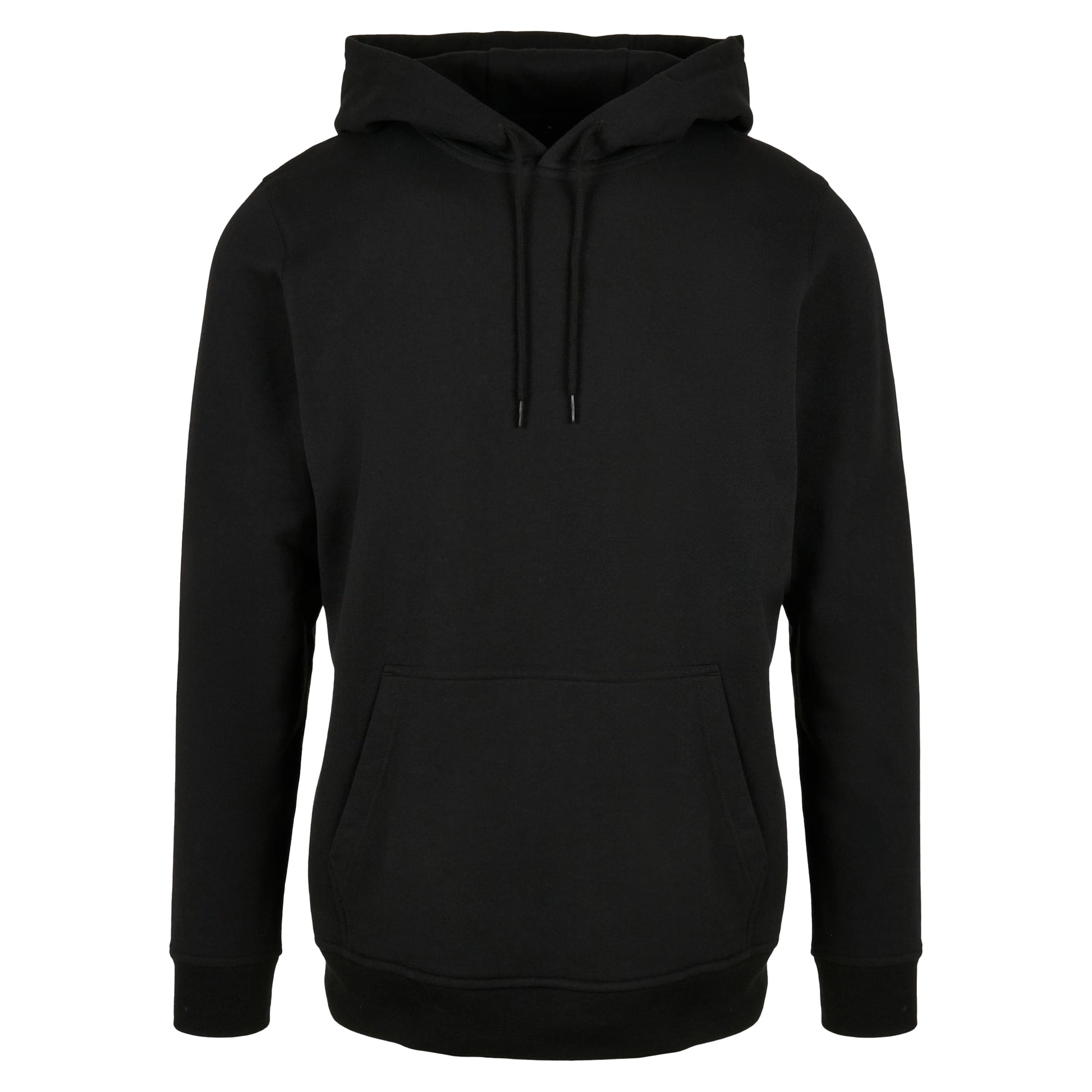 Black - Front - Build Your Brand Unisex Adult Basic Hoodie