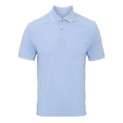 Light Blue - Front - Premier Mens Coolchecker Polo Shirt