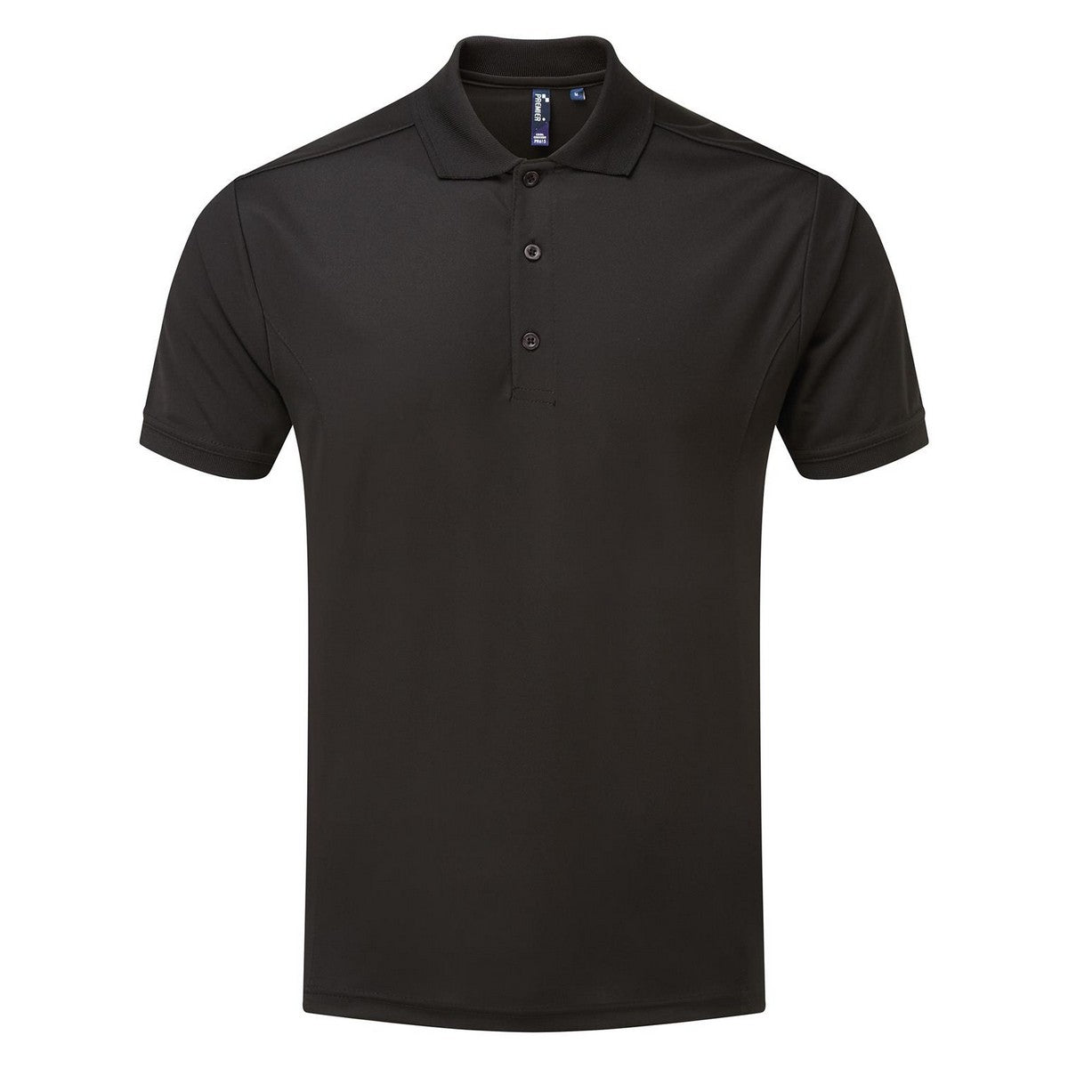 Black - Front - Premier Mens Coolchecker Polo Shirt