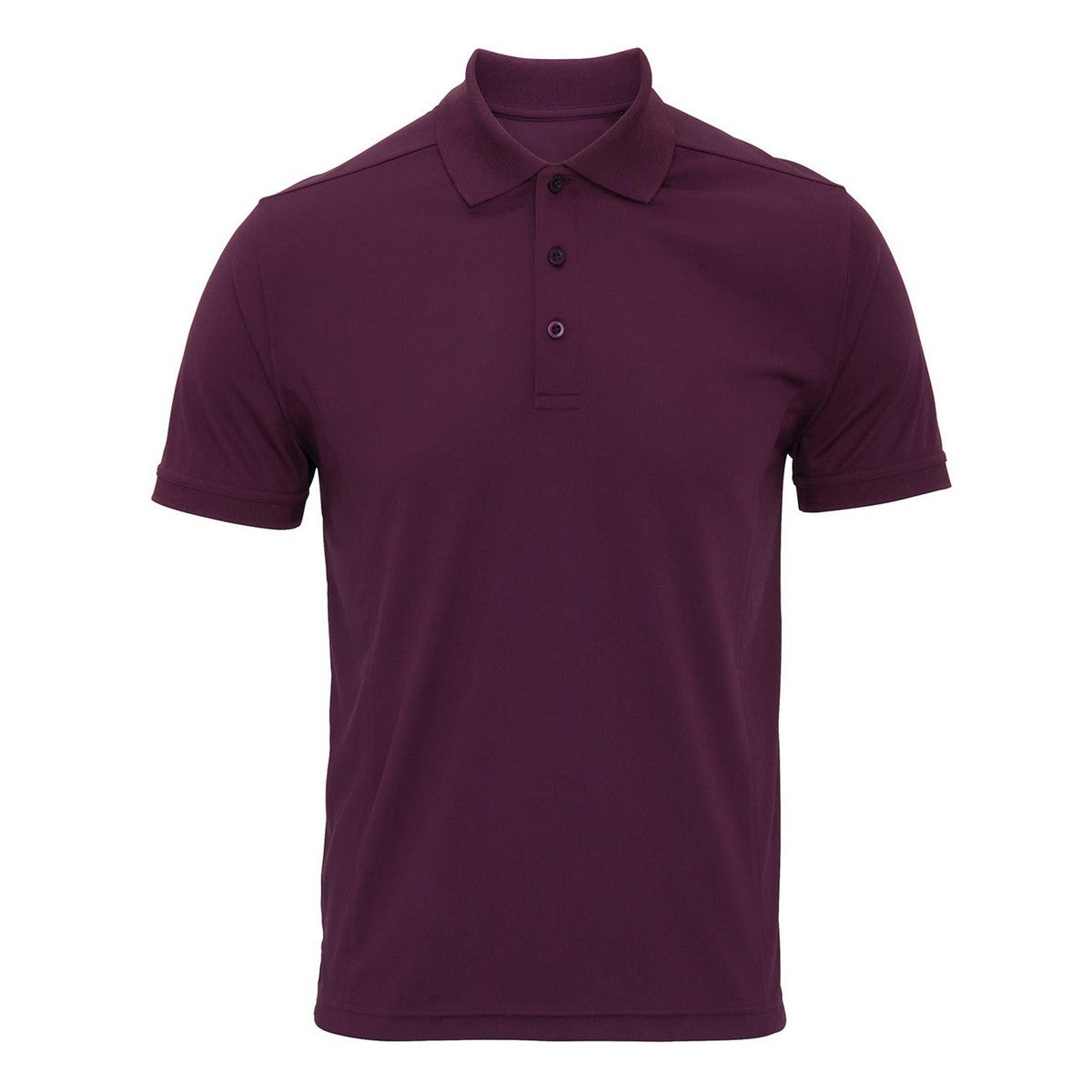 Aubergine - Front - Premier Mens Coolchecker Polo Shirt