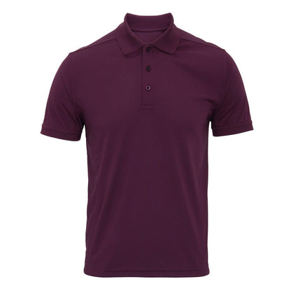 Aubergine - Front - Premier Mens Coolchecker Polo Shirt