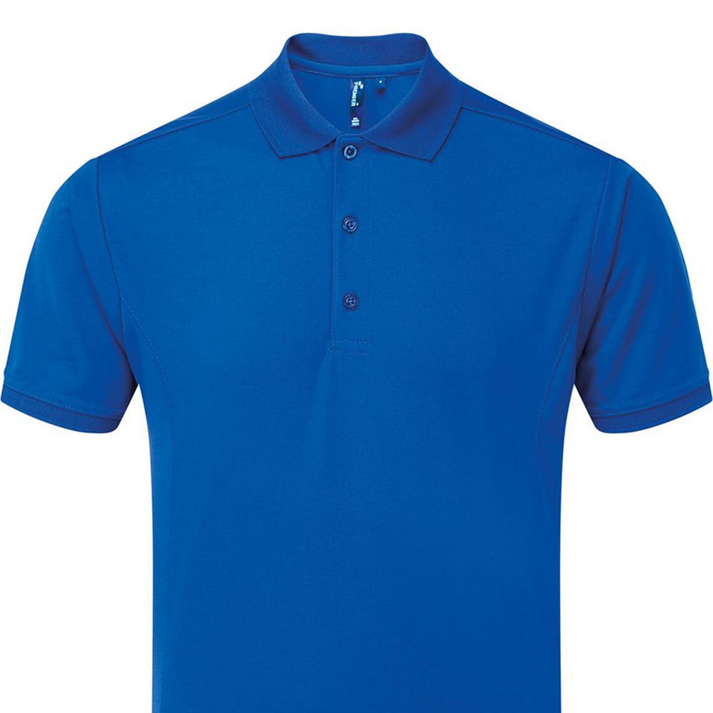 Royal Blue - Back - Premier Mens Coolchecker Polo Shirt