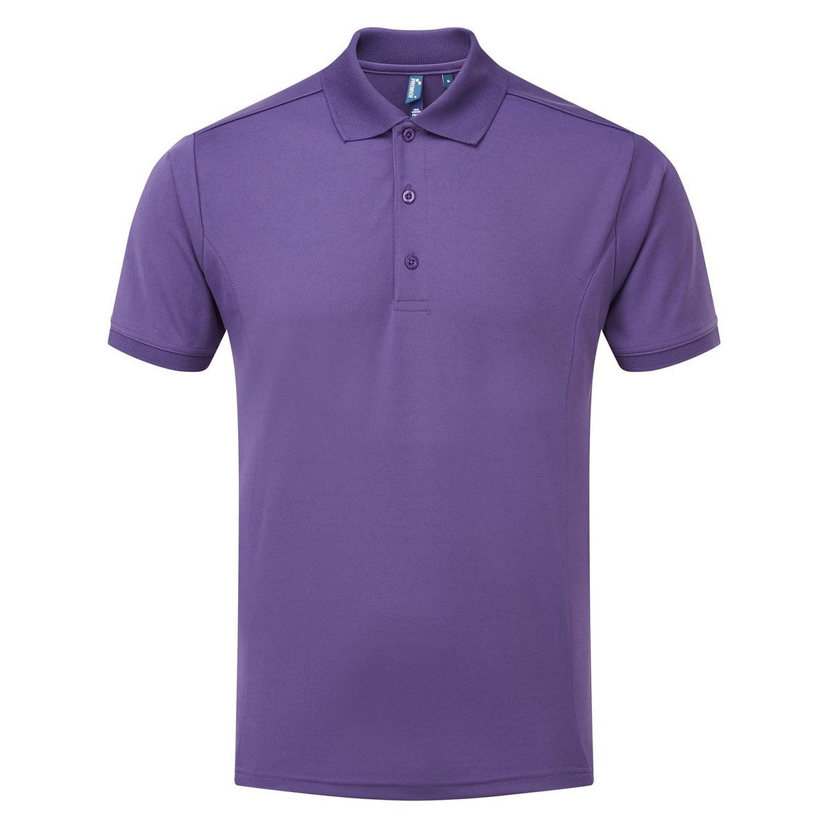 Purple - Front - Premier Mens Coolchecker Polo Shirt