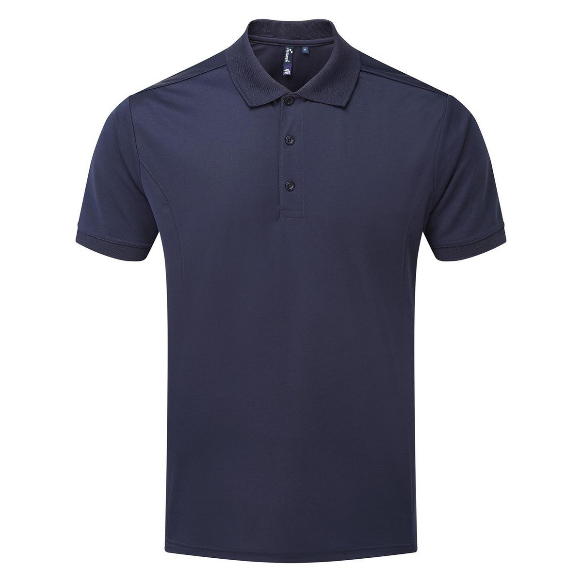 Navy - Front - Premier Mens Coolchecker Polo Shirt