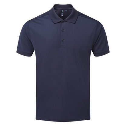Navy - Front - Premier Mens Coolchecker Polo Shirt