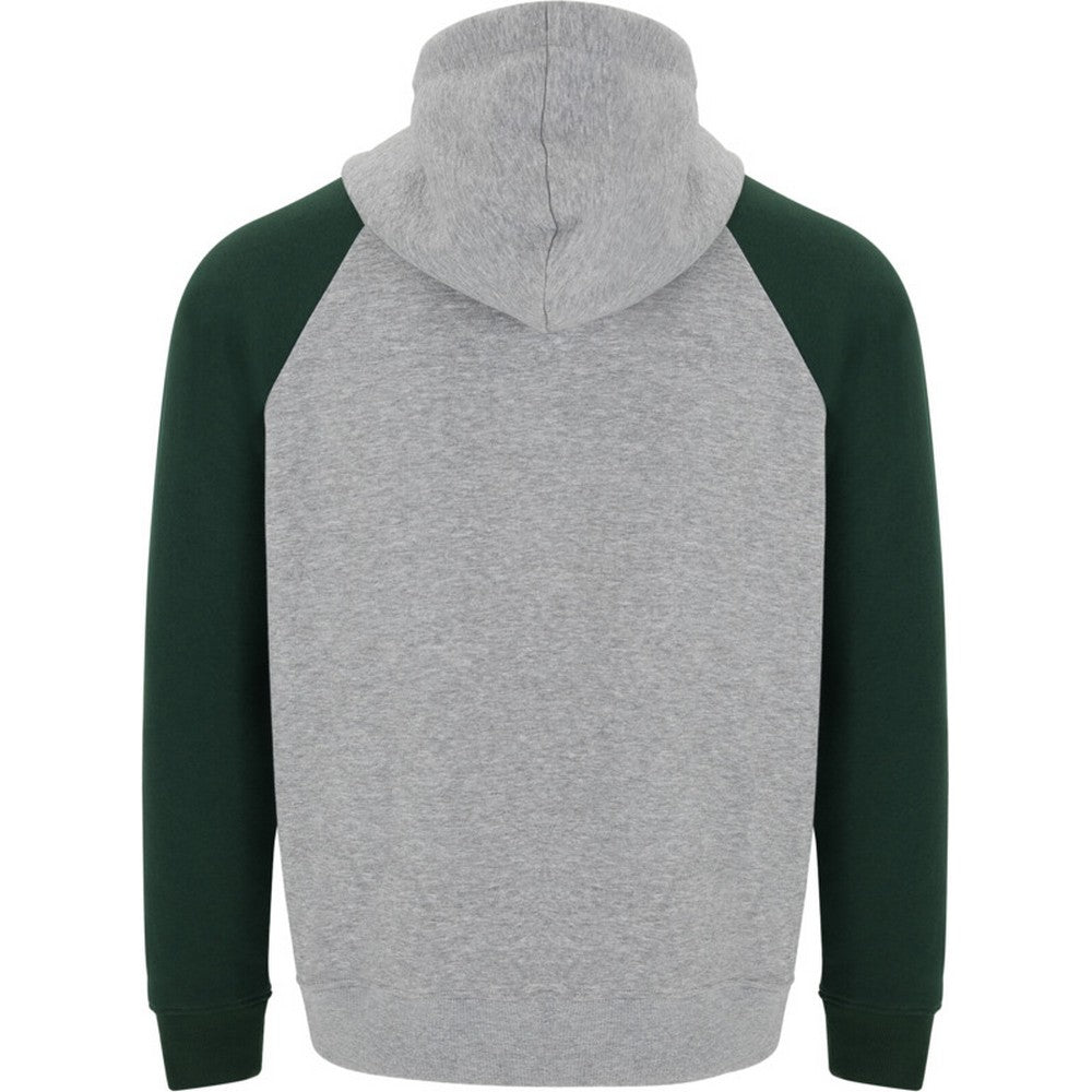 Heather Grey-Bottle - Back - Roly Unisex Adult Badet Two Tone Hoodie