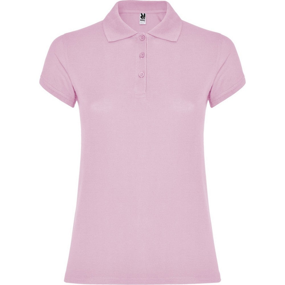 Light Pink - Front - Roly Womens-Ladies Star Polo Shirt