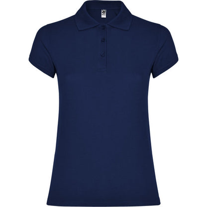 Navy Blue - Front - Roly Womens-Ladies Star Polo Shirt