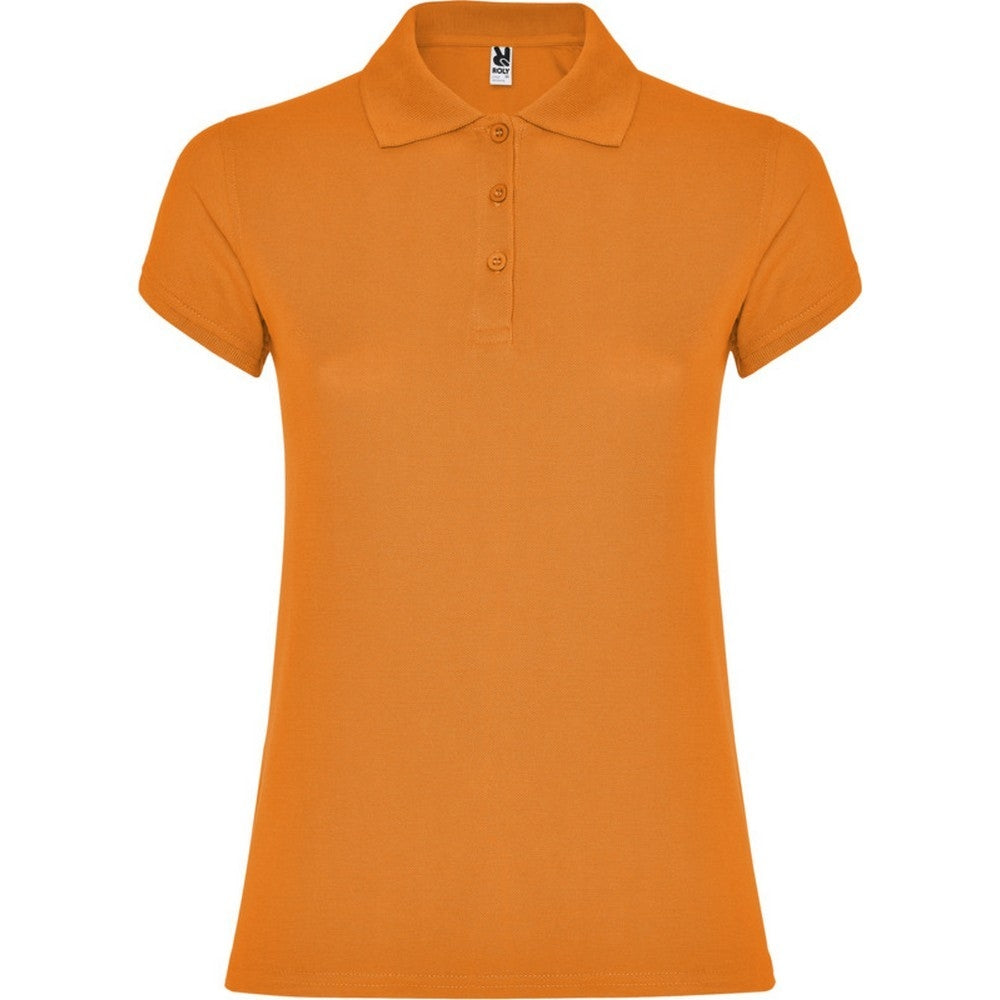 Orange - Front - Roly Womens-Ladies Star Polo Shirt