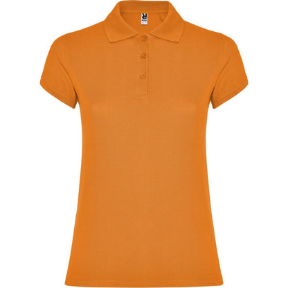 Orange - Front - Roly Womens-Ladies Star Polo Shirt