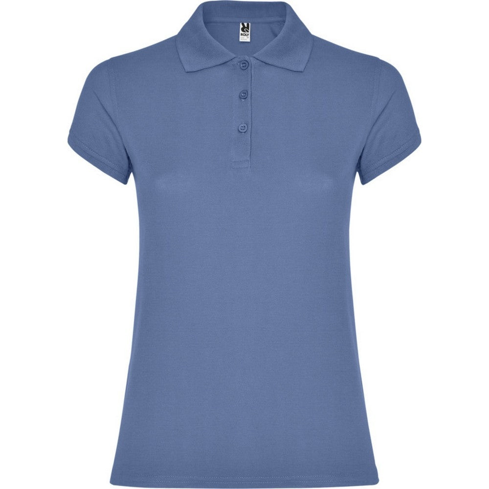 Riviera Blue - Front - Roly Womens-Ladies Star Polo Shirt