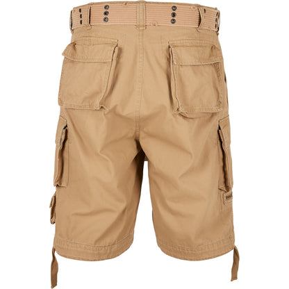 Beige - Back - Build Your Brand Mens Savage Cargo Shorts