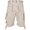 Old White - Back - Build Your Brand Mens Savage Cargo Shorts