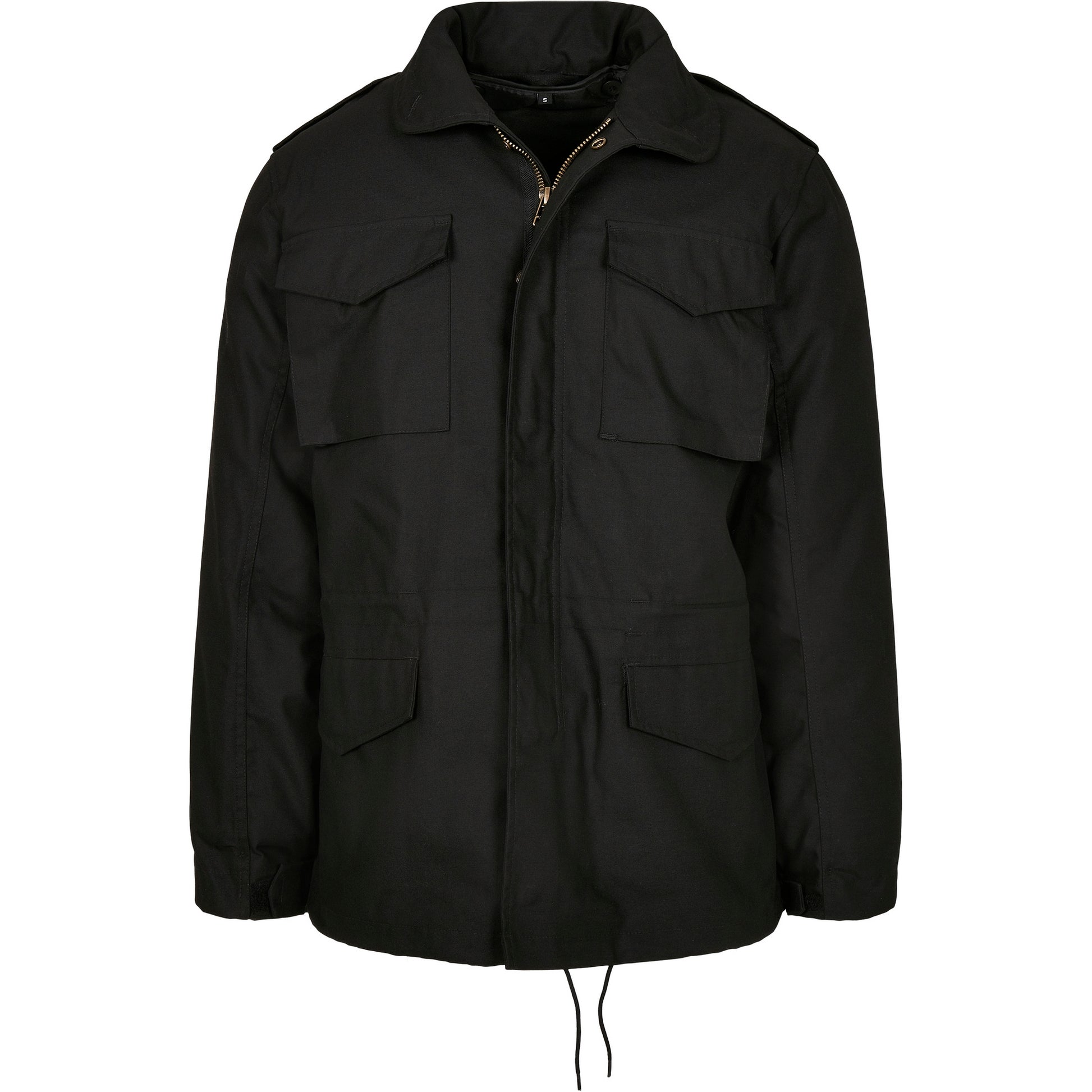Black - Front - Build Your Brand Mens M-65 Field Jacket